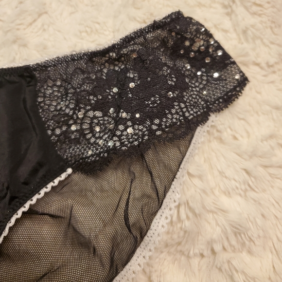 Victoria's Secret Sexy Little Things Satin Mesh and Rhinestone Panty - Picture 5 of 9